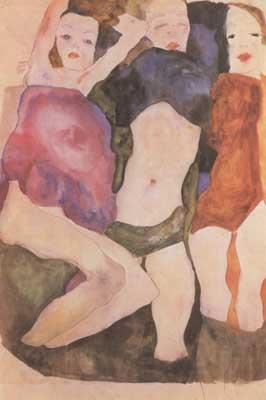 Egon Schiele Three Girls (mk12) Spain oil painting art
